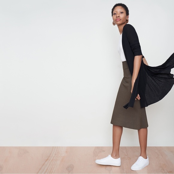 MM Lafleur Long line kimono Black ballet Cardigan xl old money quiet luxury - Picture 4 of 12